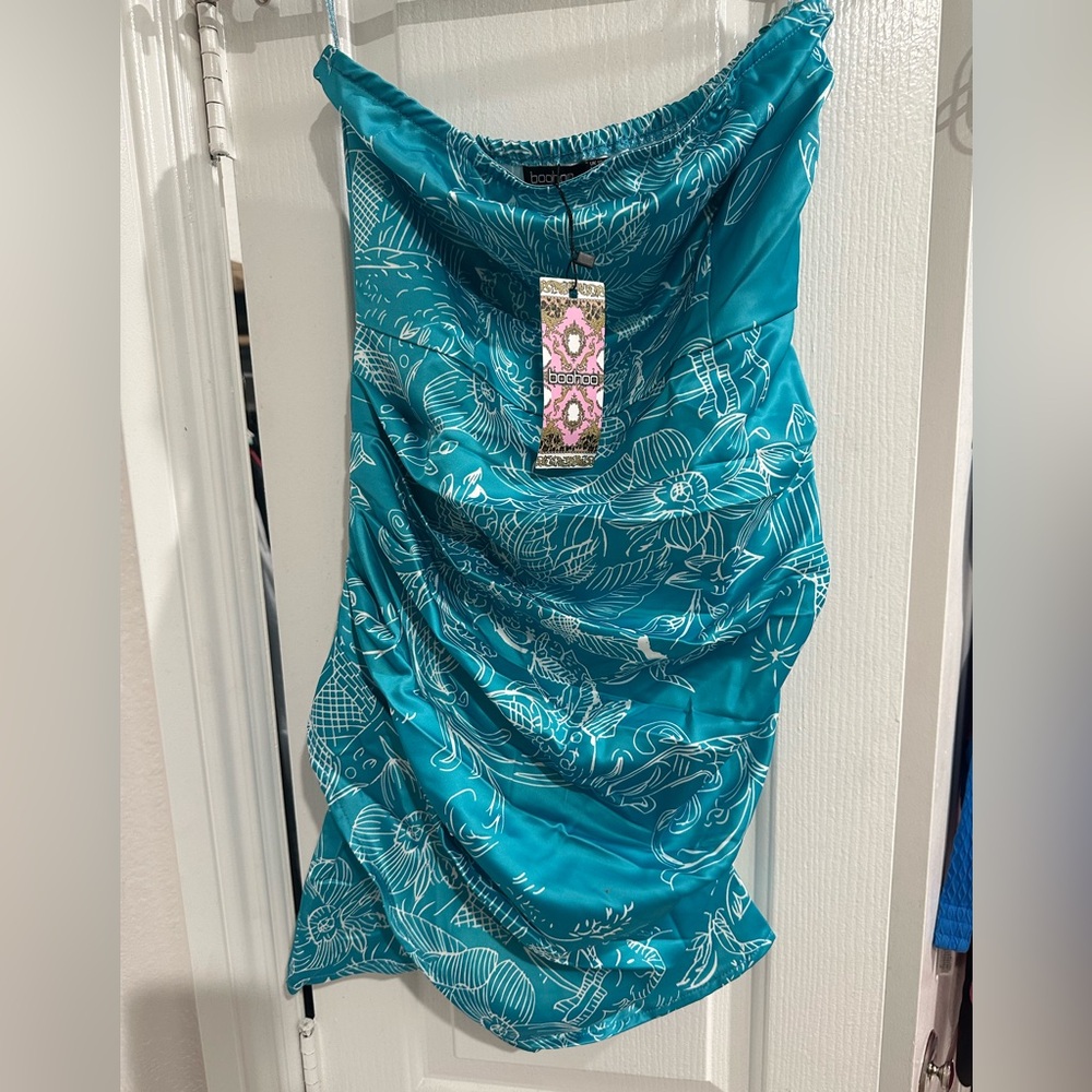 Boohoo Turquoise Dress